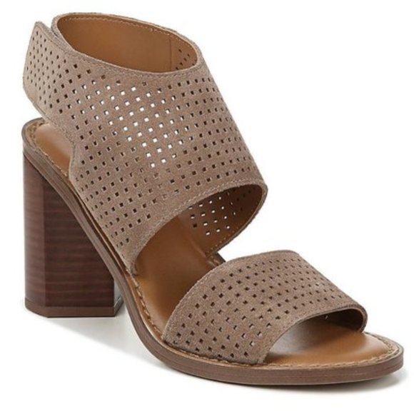 Franco Sarto Shoes - Franco Sarto Delores Tan Suede Heel Sandals